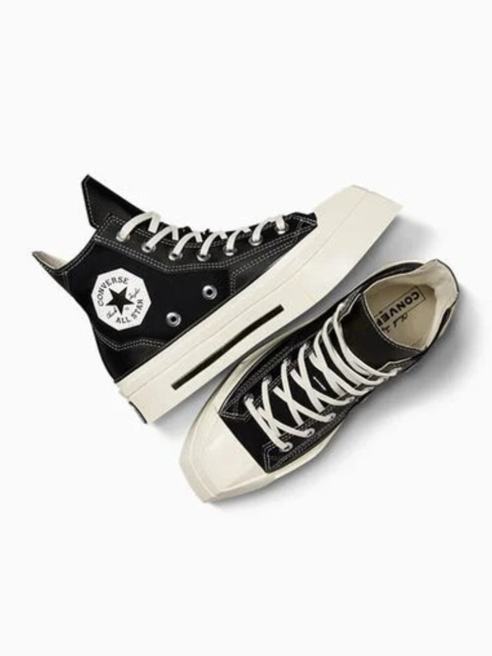😍NWT😍 Converse Chuck 70 De Luxe Squared High - Black/Egret Women's 8/Men's 6 - Picture 13 of 16